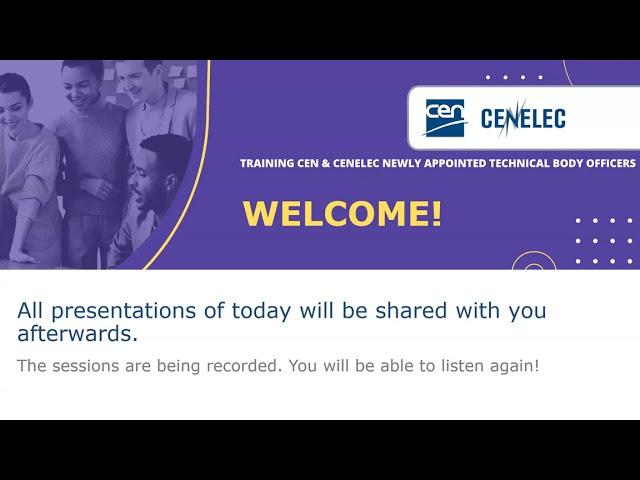 Introduction - Training for newly appointed CEN & CENELEC Technical Body Officers