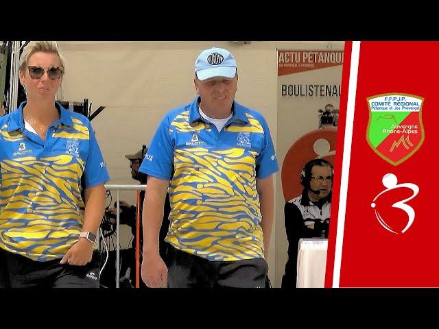 Huitième du mixte POINSOT/SUCHAUD vs DELAIR/CHANSON : Chpts Auvergne Rhône-Alpes de pétanque 2023