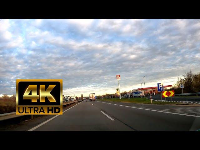 Highway driving from Tatabánya to Budapest, Hungary 4K