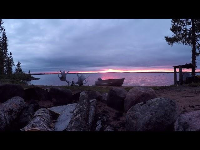 Sunsetting at Gangler's North Seal River Lodge