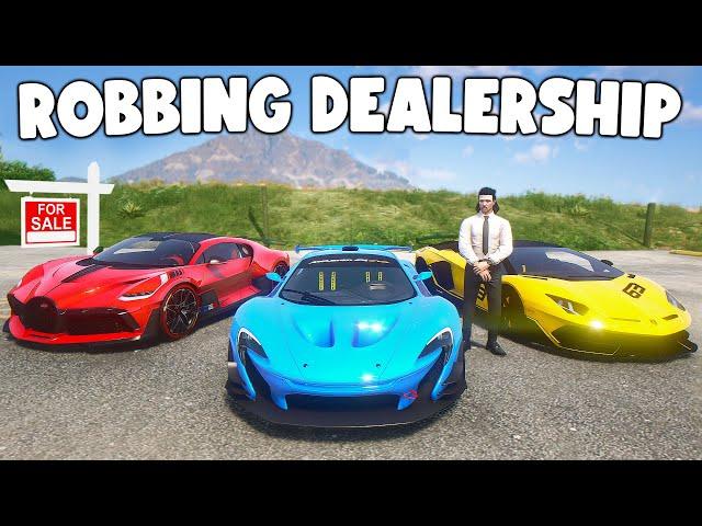 Selling Stolen Cars After Robbing Dealership.. GTA 5 RP