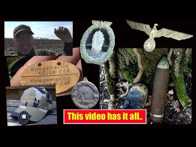 This WW2 metaldetecting video has it all, bombs, medals, plane parts and a giveaway.