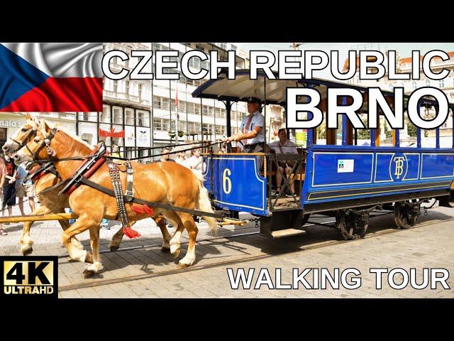 Brno, Czech Republic 4K - Walking Tour of the Historic City - With Subtitles