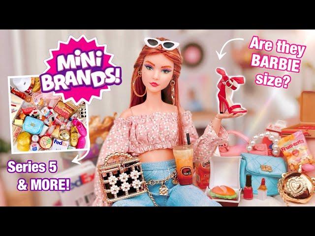 ZURU 5 Surprise Mini Brands! Are They Barbie Doll Size? - Series 5, Foodie, Sneakers, Fashion & More