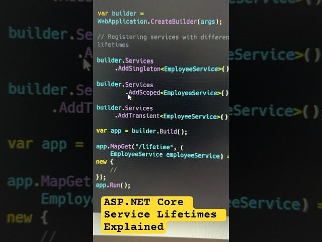 ASP.NET Core Service Lifetimes Explained #shorts