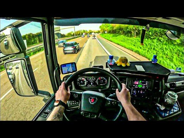 ASMR  POV Truck Driving Scania R500 | Heading To Odense In Denmark | 4k HD |