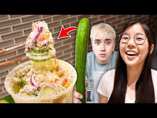 35 Million Views Cucumber Salad  (TikTok’s Salmon Cream Cheese Bagel Recipe)