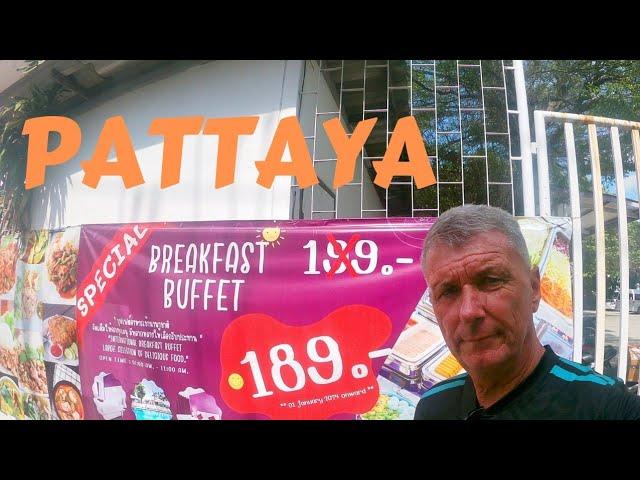 189 bht breakfast buffet in Pattaya and a 1000 bht room and is Big C expensive