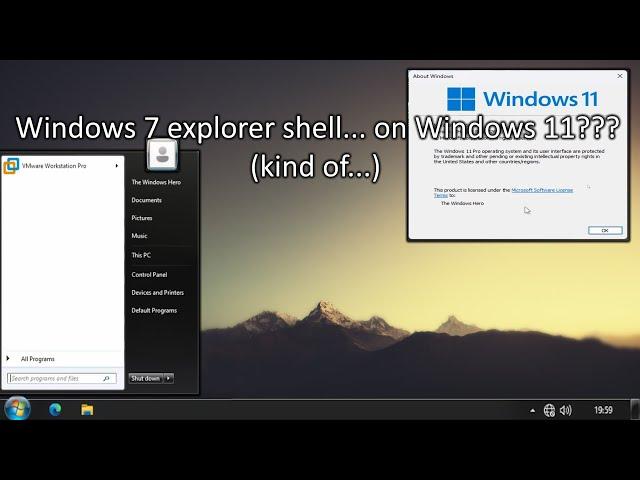 The Windows 7 explorer shell on Windows 11! (kind of...)