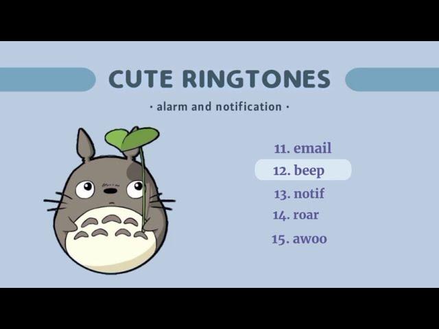 Cute Ringtones | alarm and notification (free download)