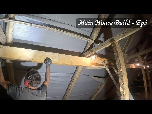 Main house renovation (ep3) - new roof support & removing junk