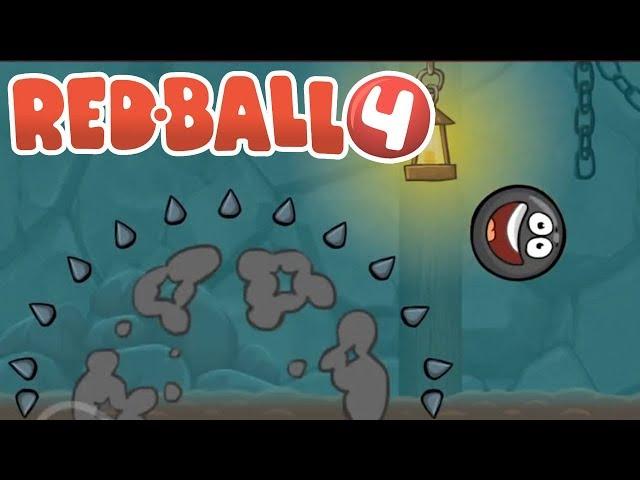 Red Ball 4 - FDG Mobile Games GbR INTO THE CAVES Level 70-74 Walkthrough