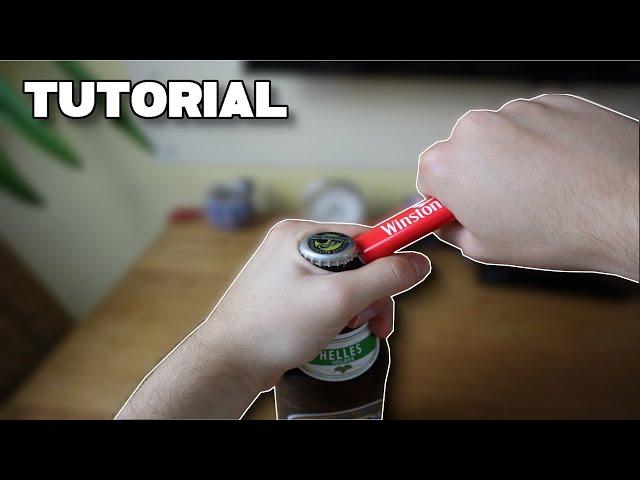 Wie man eine Bierflasche mit einem Feuerzeug öffnet | Tutorial