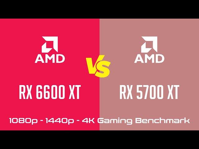 AMD Radeon RX 6600 XT vs AMD Radeon RX 5700 XT - Gaming Benchmark (1080p, 1440p, 4K)