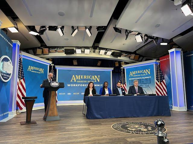 Commissioner Adrian Garcia speaks at the Whitehouse