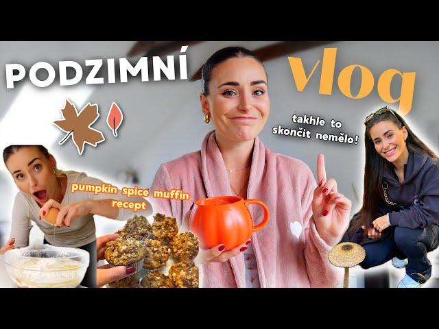 PODZIMNÍ VLOG - co si vezmu na sebe na výroční výlet, pumpkin spice muffin recept, podzimní výzdoba