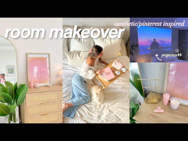 AESTHETIC ROOM MAKEOVER🪞*pinterest inspired* decorate + clean with me!