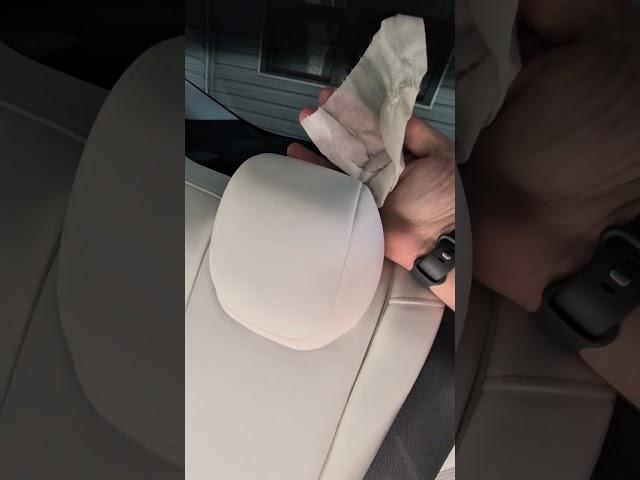 Teslas Ultra White Interior First stain disaster!