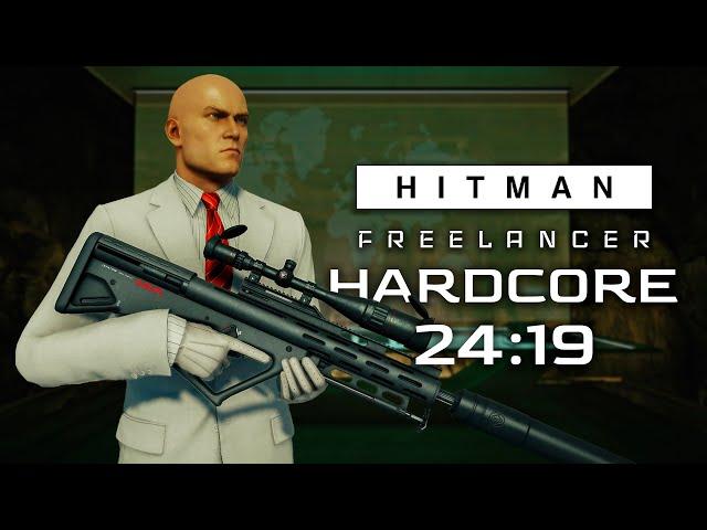 Hardcore Any% Speedrun in 24:19 (World Record) - Freelancer - HITMAN World of Assassination