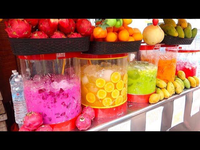 Malaysian Street Food Compilation - Fruits Smoothies