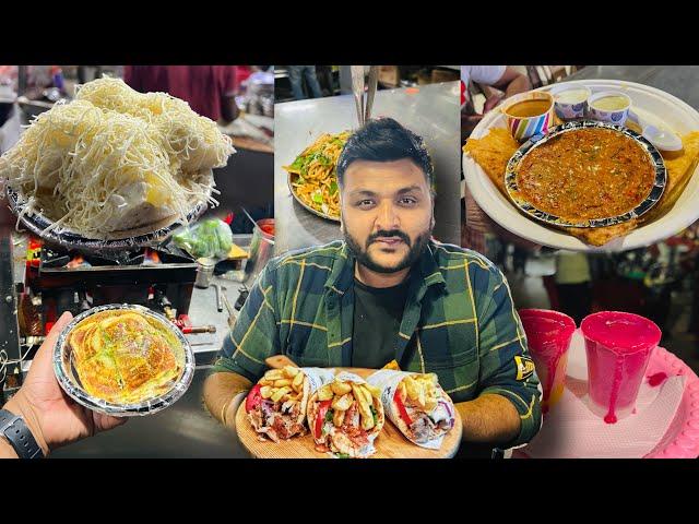 Ahmedabad Famous Street food tour || Famous Manek Chowk street food | Ghotala dosa, Sandwich & more