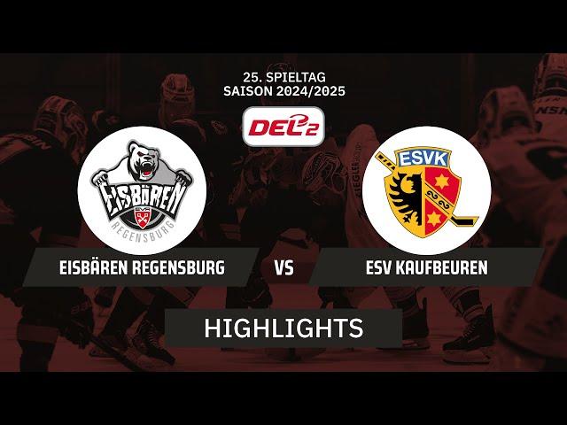 DEL2: Eisbären Regensburg vs. ESV Kaufbeuren I Highlights - 25. Spieltag | SDTV Eishockey