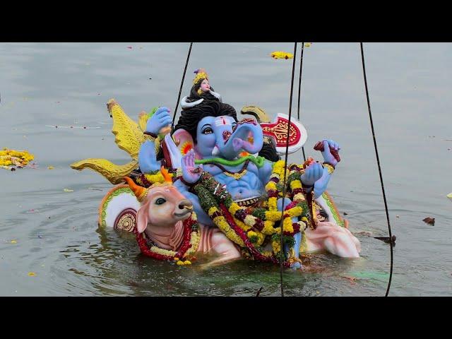 Ganesh Nimajjanam 2023 | 8th day Ganpati Visarjan in Tank Bund | ganesh immersion 2023 Hussain Sagar