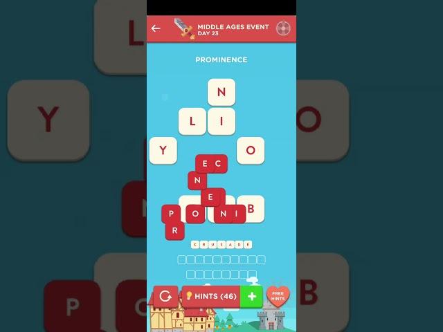 Wordbrain 2 Middle Ages Event Day 23 2024 Answers