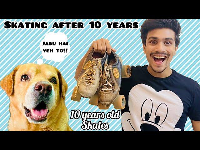 Skating after 10 years | leo’s reaction on skates  | Anant rastogi