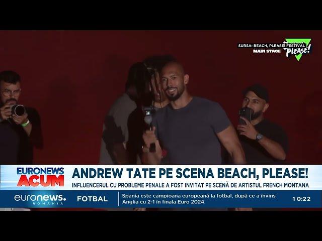 Andrew Tate a fost invitat de French Montana pe scena principală a festivalului „Beach, please!”