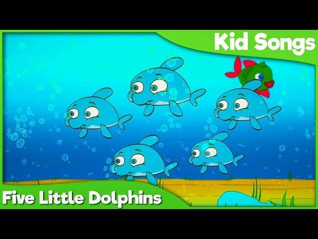 FIVE LITTLE DOLPHINS Song for Kids  Learning Numbers for Children 2019