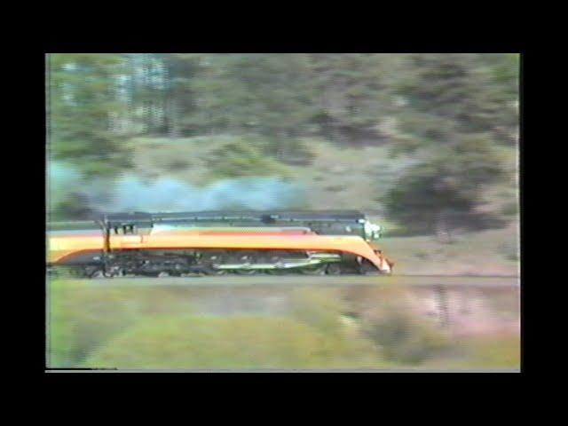 1099. SOUTHERN PACIFIC SP 4449 along williamson river by Train Mountain Chiloquin Oregon in 1989