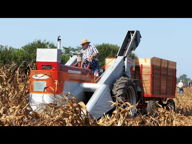 Special and Rare Tractor Corn Pickers on Work in the Field | Half Century of Progress Show