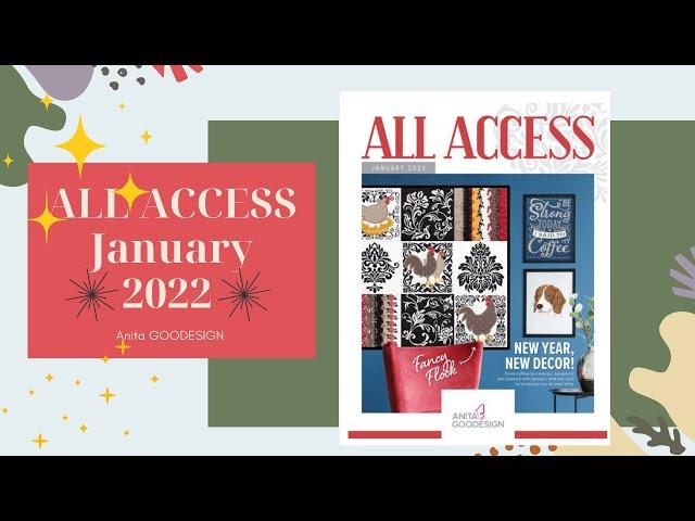 OML Embroidery live! Anita Goodesign All Access JANUARY 2022(machine embroidery)