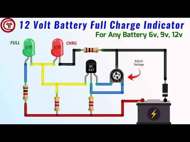 [NEW] 12 volt battery full charge level indicator circuit