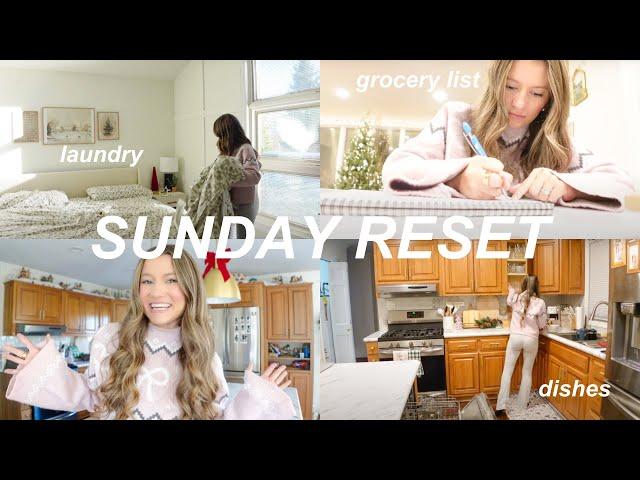 SUNDAY RESET ROUTINE | cleaning, organizing, + prepping for hosting for the holidays