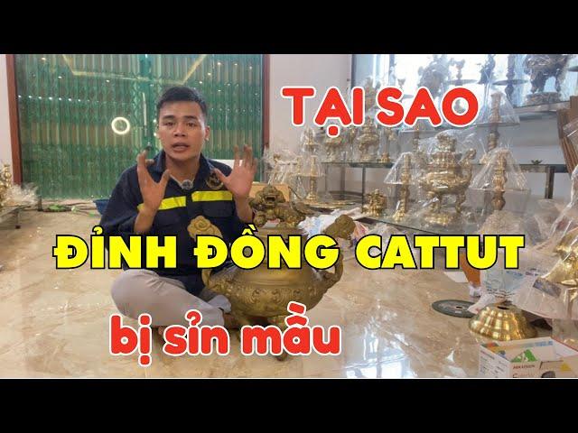 Tại Sao bộ ĐỈNH ĐỒNG CATTUT THỜ CÚNG GIA TIÊN bị sỉn mầu  và cách khắc phục nó #xuongdongngocquyen