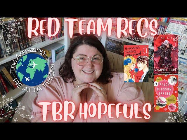 TEAM RED Recommendations and My TBR Hopefuls for the Amazing Readathon | 24 Choices! |