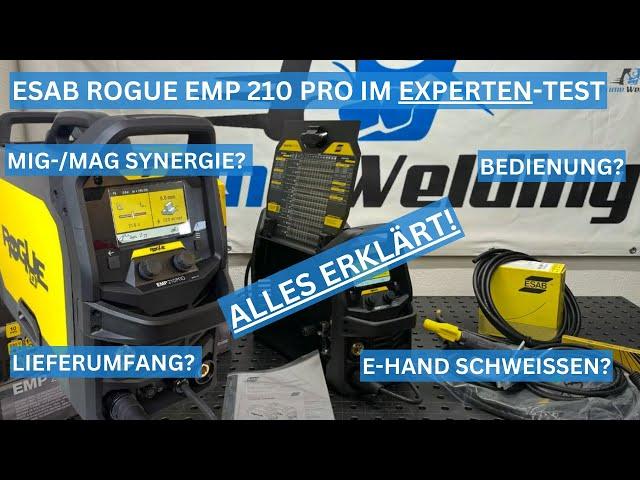 ESAB Rogue EMP 210 Pro im EXPERTEN-Test / MAG-Synergie Steuerung? / Lieferumfang u. Bedienung