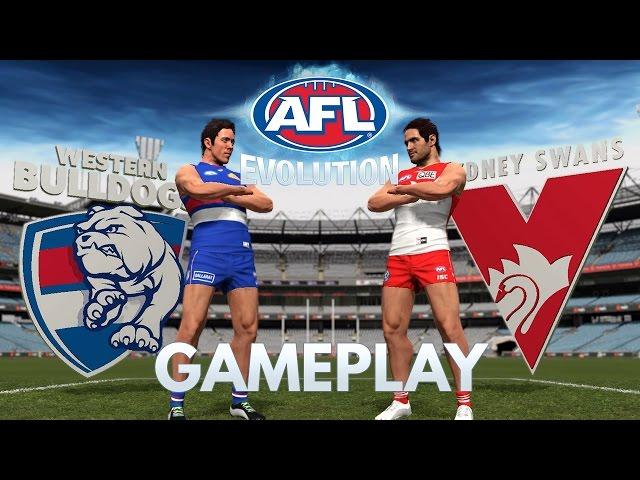 AFL EVOLUTION | GAMEPLAY | MY FIRST GAME! | BULLDOGS VS SWANS