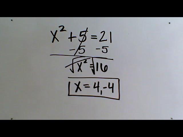 Solving Quadratic Equations Using Square Roots