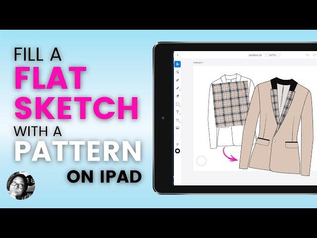 Fill a Flat Sketch with pattern in Photoshop or Illustrator on iPad