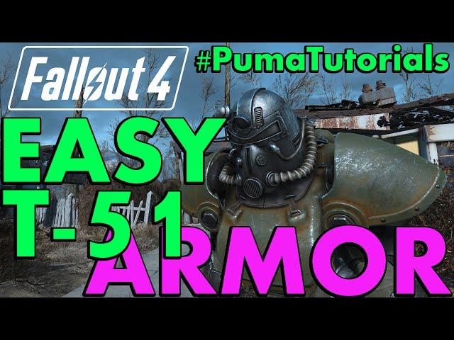 FALLOUT 4: EASY T-51 POWER ARMOR Full Set Guide and Location #PumaTutorials