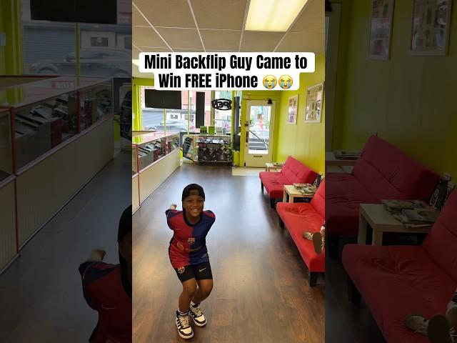 Little Kid Came To Challenge Backflip Guy  #shorts #moneytalkswireless #iphone16promax #funny