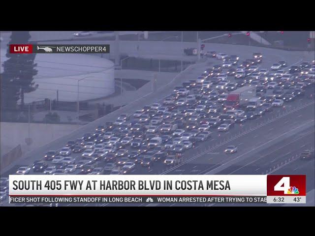 Fatal crash closes 405 Freeway in Costa Mesa