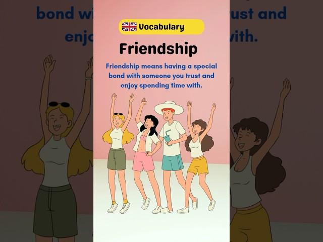 Englisch Vokabeln lernen  | English Vocabulary | Friendship