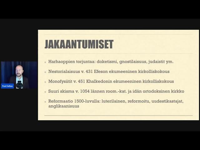 Kirkon historian iso kuva: ykseys ja jakaantumisia