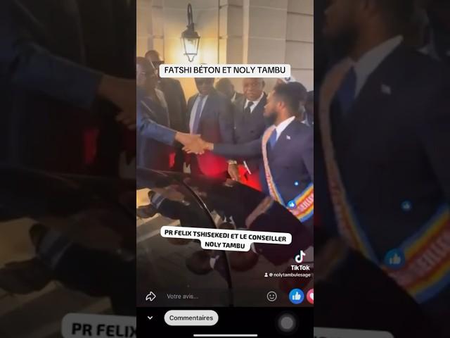 #PARIS PRÉSIDENT FÉLIX TSHISEKEDI ÉCHANGE AVEC LE CONSEILLER NOLY TAMBU A L’AMBASSADE DE LA RDC 