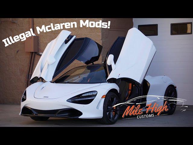 Illegal car mods! Tinting the front windshield & side markers on the Mclaren 720s!