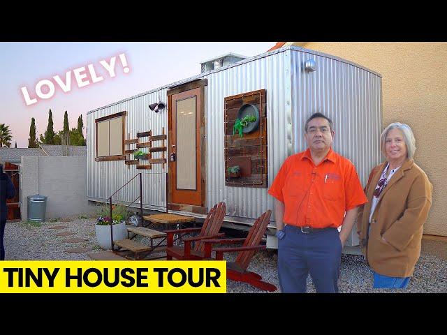 Minimal Industrial Container Tiny House in Las Vegas | Tiny House Tour | AirBnB Destinations